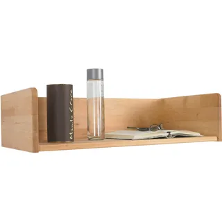 Linea Natura Wandboard , Erlefarben , Holz , Erle , vollmassiv , 70x17x22 cm , Wohnzimmer, Regale, Wandboards