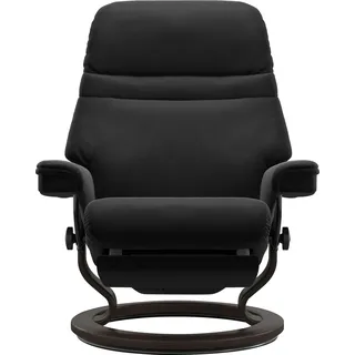 Stressless Relaxsessel Sunrise elektrisch verstellbar Baumwolle/Leder/Polyester 79 x 103 x 78 cm schwarz