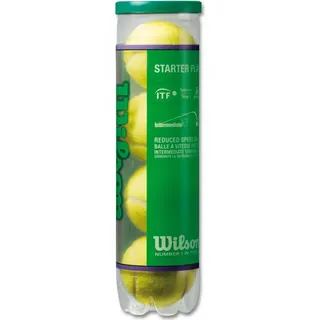 Wilson Tennisball Starter Play 4er Pack Bälle, Yellow, 6.5