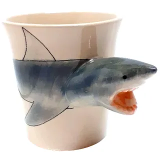 Hai-Fisch Tasse Tier Tasse 3D Tasse Keramik Becher mit Tieren Tiermotiven