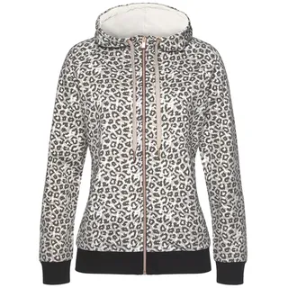 LASCANA LASCANA, Kapuzensweatjacke Sweatshirtjacke mit Details in Roségold, Loungewear, beige