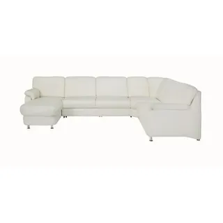 Beldomo Premium Wohnlandschaft , Weiß , Leder , Echtleder , Longlife-Leder, Semi-Anilinleder , nicht einzeln stellbar, U-Form , 329x239 cm , Goldenes M , erweiterbar, Typenauswahl, Bettkasten erhältlich, Fußauswahl, Lederauswahl, planbar, seitenverkehrt erhältlich, Bettfunktion erhältlich, Hocker erhältlich, Rückenfutter , Wohnzimmer, Sofas & Couches, Wohnlandschaften, Wohnlandschaften in U-Form