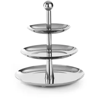 HENDI Etagere, mit 3 Schalen, Serviettenständer, Servierplatte, ø166/ø220/ø268x(H)320mm, Edelstahl