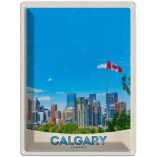 Blechschild 30x40 cm - Calgary Kanada Stadt Flagge