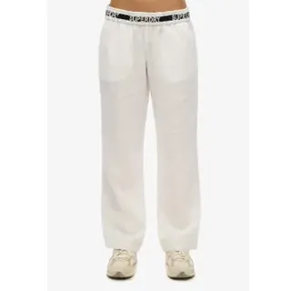 Superdry für Damen. W7011182A Leinenhose mit weißem Kordelzug (44), Lässig