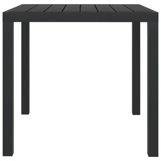 vidaXL Gartentisch 80 x 80 x 74 cm Schwarz