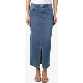 Noisy may Jeansrock "NMKATH NW SLIT MIDI SKIRT VI477MB NOOS", medium blau denim