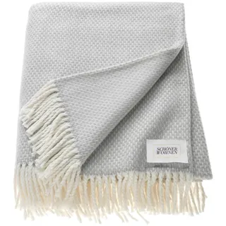 Schöner Wohnen Tagesdecke , Creme, Grau, Hellgrau , Textil , Struktur , 140x200 cm , Fransen , Heimtextilien, Bettwäsche & Leintücher, Tagesdecken