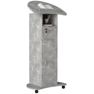 Mid.you Stehpult , Grau , Holzwerkstoff , 105 cm Schubladen , 40x105x56 cm , Stauraum , Büromöbel, Schreibtische, Stehpulte