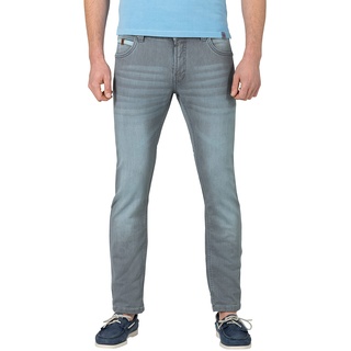 Timezone Herren Slim ScottTZ Jeans, Grey Blue Scrub wash, 31/34