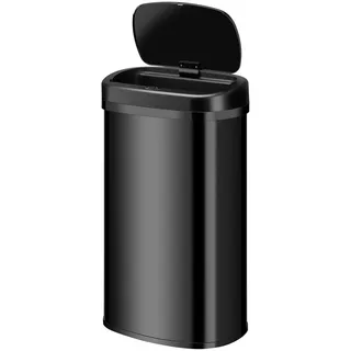 Juskys Mülleimer viereckig 60L schwarz mit Sensor , Schwarz , Metall , 40x63x29 cm , Haushalt & Reinigung, Reinigung, Mülleimer & Abfallsammler