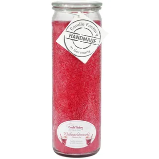 Candle Factory Big Jumbo Duftkerze aus pflanzlichem Stearin im hitzebeständigen Glas der Marke Weck, ca. 100h Brennzeit, Duft: Weihnachtsmarkt