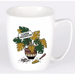 Keramikbecher weiß Manchmal übertreibe ich - Weiß