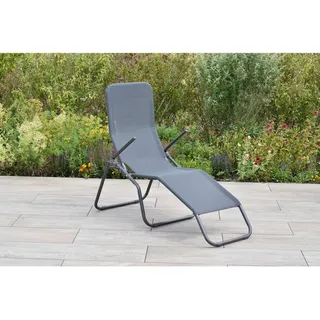 gardenson Gartenliege 154 x 67 x 116 cm Grau