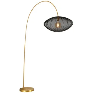 Lucide Bogenleuchte , Goldfarben , Metall , Metalloptik , oval , 55x192x131 cm , RoHS, Reach, Europäischer Sicherheitsstandard , Schnurschalter, Fußschalter, mit Schalter , Lampen & Leuchten, Leuchtenserien