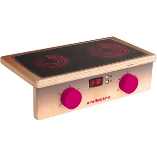 Erzi 10691 Tischgrill & Kochplatte aus Holz, Kinderküche, Kaufladenartikel für Kinder, Rollenspiele