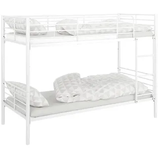 Mid.you Etagenbett , Weiß , Metall , 97 cm , Lattenrost , Babymöbel & Kindermöbel, Kinderzimmer & Jugendzimmer, Stockbetten