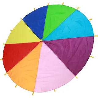 Regenbogen-Fallschirm, Outdoor-Spiel-Fallschirm, Kinder-Spiel-Fallschirm, Kinder-Fallschirm, Kinder-Übung-Fallschirm