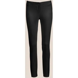 Stoffhose MADELEINE "Hose Schlanke Stretch-Hose mit Vichy-Karo", Damen, Gr. 19, N + K Gr, schwarz, Obermaterial: 74% Viskose CV. 23% Polyamid PA. 3% Elasthan EL., Modern, Hosen Stoffhose, hoher Tragekomfort durch Stretchanteil