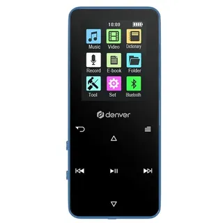 DENVER MP-1830BU BLUE - MP4 media player with built-in bluetooth and rechargeable battery - 4 GB