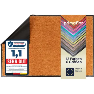 Primaflor Schmutzfangmatte Clean | 60 x 180 cm | Orange | Fußmatte, 9 mm hoch, saugstarke Polyamid Oberfläche, Cfl-s1, Türmatte für Eingang und Flur