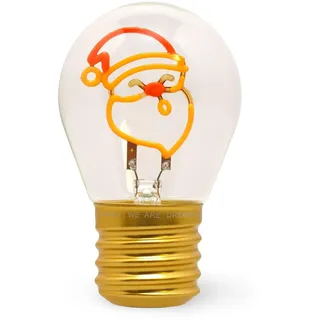 LEGAMI - Tischlampe in Glühbirnenform, nur für den Innenbereich, wiederaufladbar mit USB-Kabel, kabellos, Santa Claus