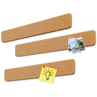 GHPKOTW 3 Stück Pinnwand Kork, Pinwand Korktafel, Filz-Memo-Tafeln Korkplatte, Selbstklebend Korkplatte, Für Fotos Memos Wanddekoration Pinnwände Büro Memoranduma