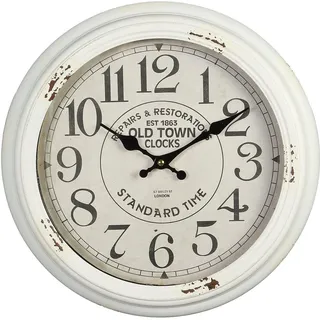 Ambiente Haus Wanduhr 37 cm  - weiß