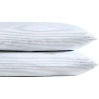 Laura Ashley Startseite - Standard-Kissenbezug-Set, atmungsaktive Perkal-Baumwolle, knackige und Coole Heimdekoration (Ramona-Blau, 2-teilig) (USHSHC1226257)