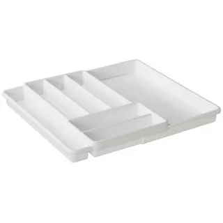 Rotho Besteckkasten mit 7 Fächern, Kunststoff (PP) BPA-frei, weiss, (39.7 x 34.1 x 5.1 cm