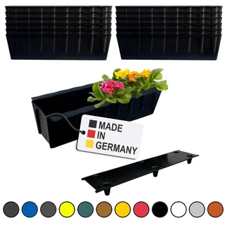 Blumenkasten Pflanzkasten 12er-Set Schwarz Einsatz für Europaletten Balkonkasten