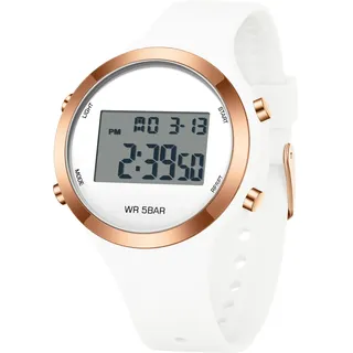 findtime Digitale Kinderuhr Mädchen Junge 50M wasserdichte Digitaluhr Damen Silikonarmband Armbanduhr Damenuhr Digital Sport Uhr Jungen Teenager mit Wecker Datum LED Stoppuhr 12/24 Stunden