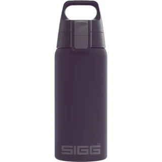 Sigg - Isolierte Trinkflasche - Thermosflasche Shield Therm One Nocturne - kohlensäurehaltige Getränke - Auslaufsicher - Spülmaschinenfest - BPA-frei - 90% recycelter Edelstahl - Dunkelviolett - 0,5L