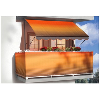 Klemmmarkise Exklusiv 400 cm orange/braun