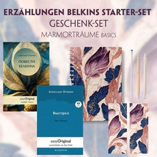 Erzählungen Belkins Starter-Paket Geschenkset - 2 Bücher (mit Audio-Online) + Marmorträume Schreibset Basics