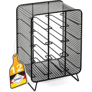 Haku-Möbel Weinregal 30 x 24 x 46 cm Schwarz