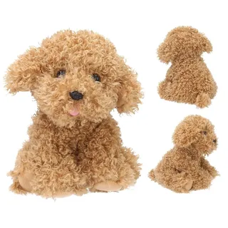 TOPModel Plüsch Hund Holly, Hellbraun, FUR EVER FRIENDS Kuscheltier, 16 cm, Stofftier für Kinder - Beige