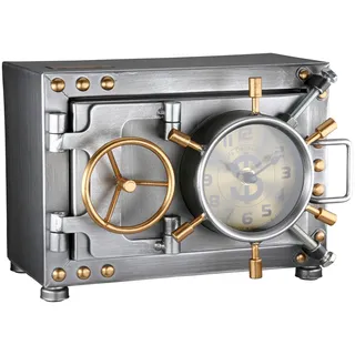 Casablanca by Gilde »Tischuhr/Spardose Tresor silberfarben H. 17,5 cm«, silberfarben