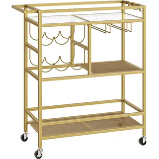 r Servierwagen mit Rädern - elegant und praktisch - 1 Stück - Gold