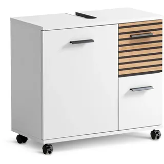 Schildmeyer Waschbeckenunterschrank Katta 65,1 x 60 x 32 cm Weiß Matt