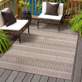 Sanat Teppich »Melissa 8003« rechteckig 10 mm Höhe Kurzflor, In -und Outdoor geeignet, Außenbereich, Wohnzimmer, braun