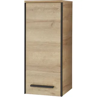 Saphir »Quickset 395 Wand-Badschrank 30 cm breit mit 1 Tür und 2 Einlegeböden« Badezimmer-Hängeschrank inkl. Türdämpfer, Griffe in Schwarz,