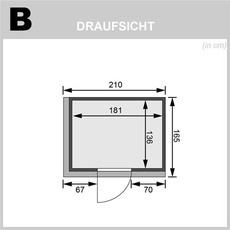 Bild von Bodin inkl. Dachkranz + graphit Ganzglastür