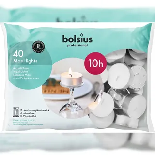 Bolsius Teelichter 5,7 cm 40 St. weiß