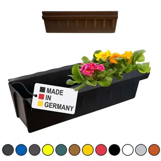 Paletten Blumenkasten 2er-Set Braun Einsatz zum an- & Einhängen Pflanzkasten