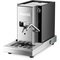Caffè Musetti, Espressomaschine, kompatibel mit 44-mm-Pads, handgefertigt aus hochwertigem Edelstahl, einfach und kompakt, 100% Made in Italy, Fassungsvermögen 1 l, 500 W