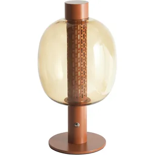 Beliani Tischlampe Braun
