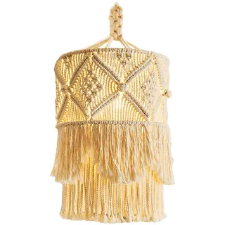 Kopinma Lampenschirme Hängelampe Makramee Boho Deckenlampe Lampenschirme aus natürlichem Baumwollseil, Lichtabdeckung Laterne Korb, Gewebte Tapisserie Lampenschirm für Wohnzimmer, Schlafzimmer