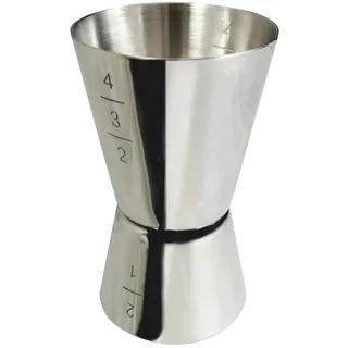 Louis Tellier N4135 Doppelter Messbecher für Alkohol aus Edelstahl 2/4 cl.