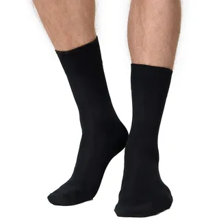 Nur Die Bambus Thermo Socke dicke warme weiche Wintersocke Thermosocke atmungsaktiv Herren, schwarz, 39-42